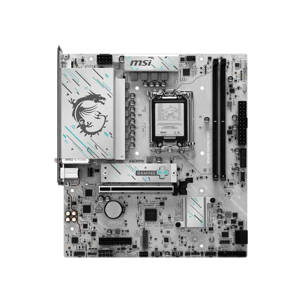 MSI Motherboard B860M GAMING WIFI DDR5 For Intel Ultra Processors White view 2